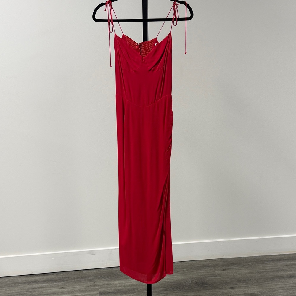 Reformation Red Midi Dress